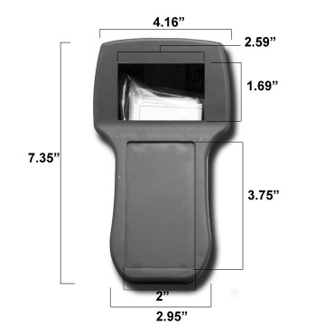 Handheld Project Enclosure Dimensions - console style